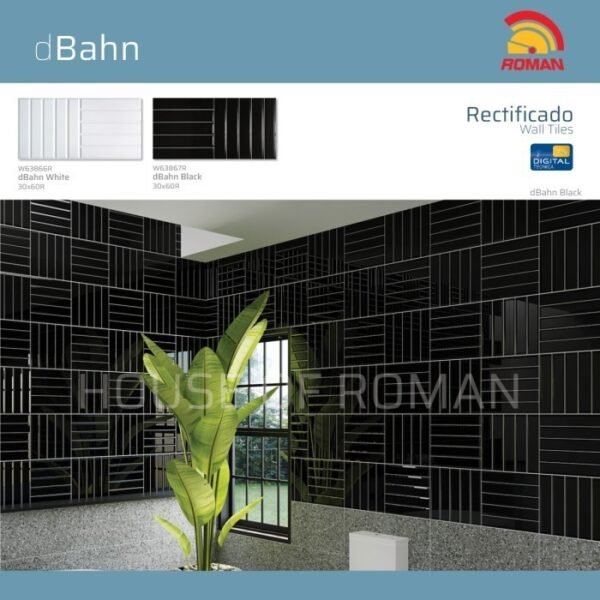 Termurah ROMAN KERAMIK dBahn Black 30x60R W63867R - Image 4