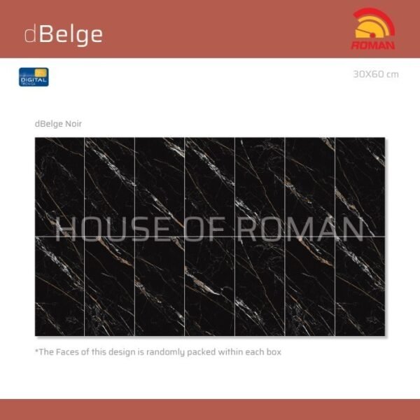 Termurah ROMAN KERAMIK dBelge Noir 30x60T W63619T - Image 5