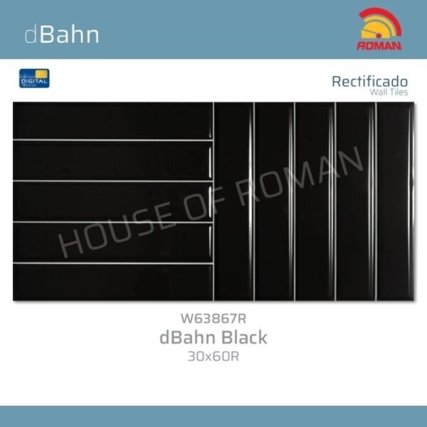 Termurah ROMAN KERAMIK dBahn Black 30x60R W63867R