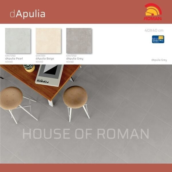 Termurah ROMAN KERAMIK dApulia Grey 40x40 G447252 GOL AM - Image 4