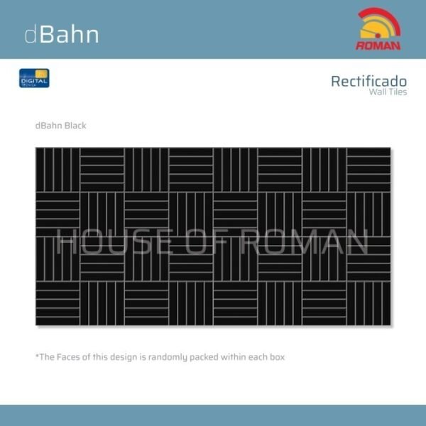 Termurah ROMAN KERAMIK dBahn Black 30x60R W63867R - Image 5