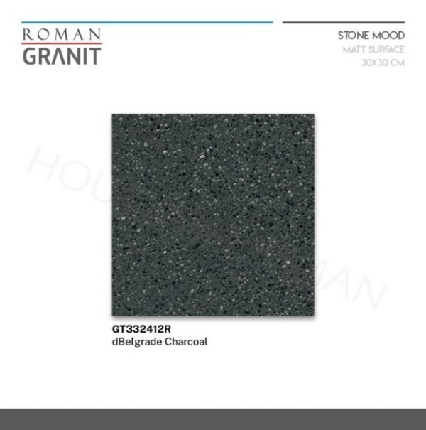 Termurah ROMANGRANIT dBelgrade Charcoal 30x30 GT332412R ROMAN GRANIT