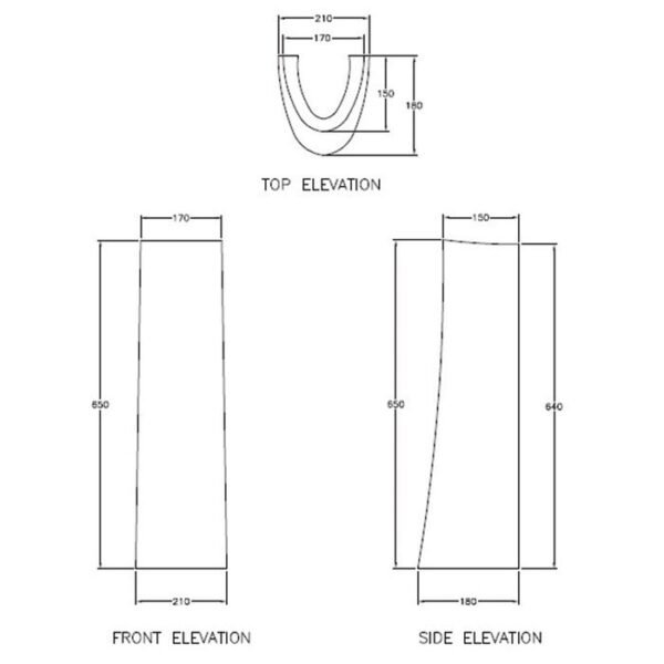 TERMURAH WASSER BN 031 Kaki Wastafel Pedestal Wastafel - Image 2