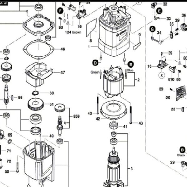 TERMURAH 1619PB3666 BOSCH ARMATURE GBM 50-2/ SPARE PART BOSCH - Image 2