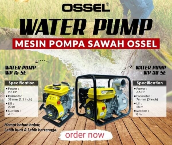 TERMURAH OSSEL POMPA AIR IRIGASI SAWAH 1,5 INCH WP 15 POMPA 1 DIM