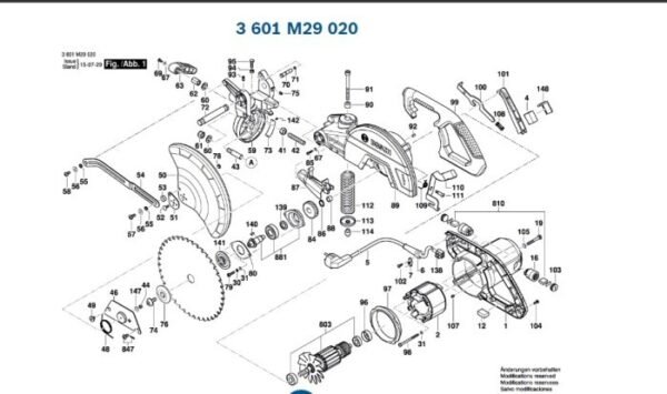 TERMURAH 1619PA7056 BOSCH ARMATURE GCM 10 MAX / SPARE PART - Image 3