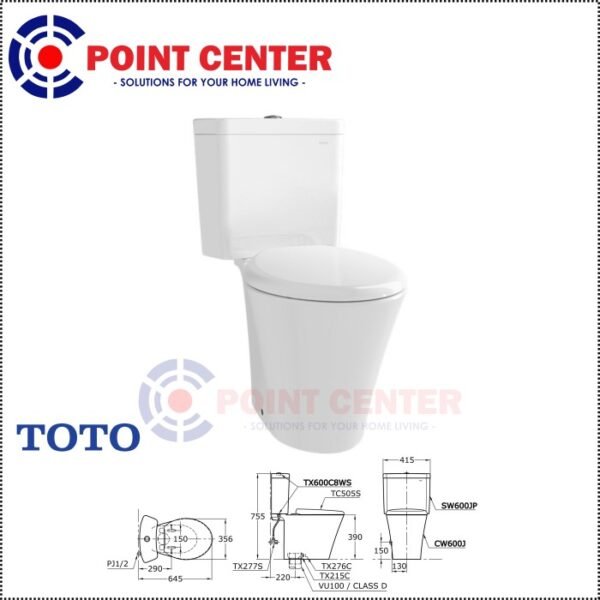 TERMURAH TOTO CW600J SW600JP KLOSET DUDUK MONOBLOK TOILET KAMAR MANDI