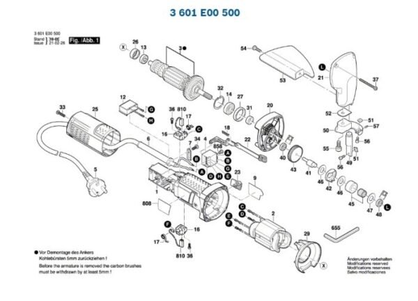 TERMURAH 1607200238 BOSCH SWITCH GWS 750 SPARE PART BOSCH ORIGINAL - Image 2