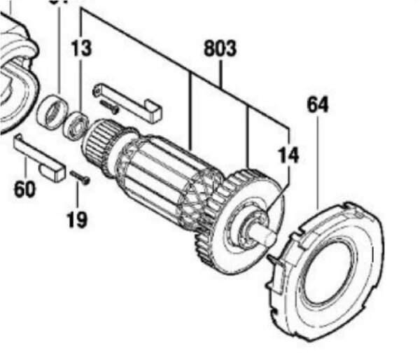 TERMURAH 1609B03638 BOSCH ARMATURE GCO 14-24 / SPARE PART