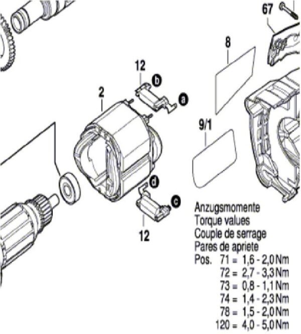 TERMURAH 1616B10269 BOSCH FIELD STATOR GERINDA GBH 220 / SPARE PART - Image 2