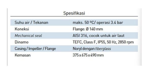 TERMURAH KRIPSOL POMPA KOLAM RENANG KTB 5" KTB1000 T2.B 10 PK - Image 3