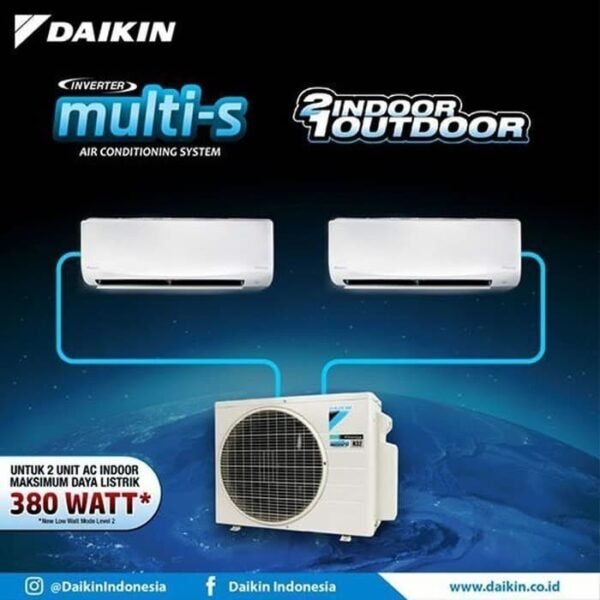 TERMURAH AC DAIKIN MULTI S 2 KONEKSI 2MKC30QVM 1PK (0,5PK+0,5PK) - Image 2