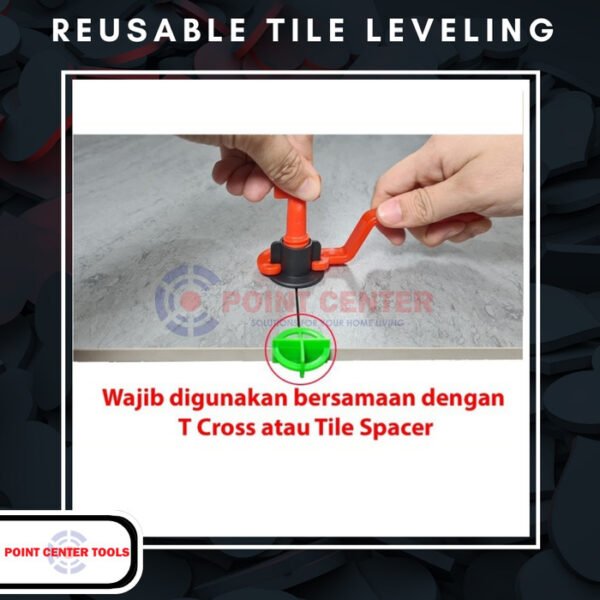 TERMURA REUSABLE TILE LEVELING PERATA KERAMIK PUTAR 50 PCS PIN 1,5 MM - Image 2