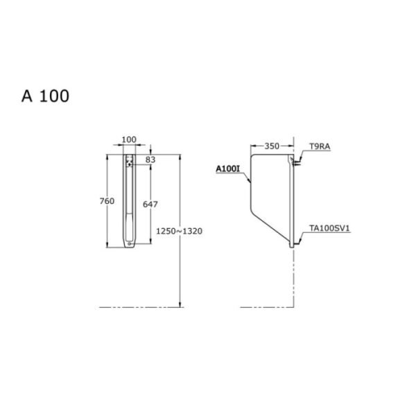 TERMURAH TOTO A100 PARTITION URINAL / PARTISI URINAL - Image 3