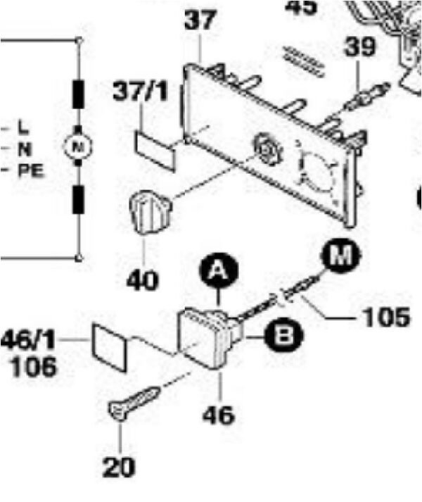 TERMURAH 1609203D12 BOSCH SWITCH GAS 50 / SPARE PART