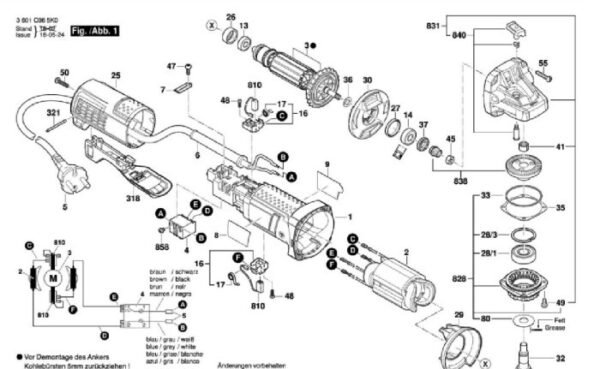 TERMURAH 160720031Y BOSCH SWITCH GWS 9-100 P / SPARE PART - Image 2