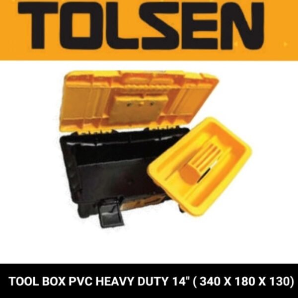 TERMURAH  KOTAK PERKAKAS TOLSEN TOOL BOX PVC 340 X 180 X130 MM 80190 - Image 2