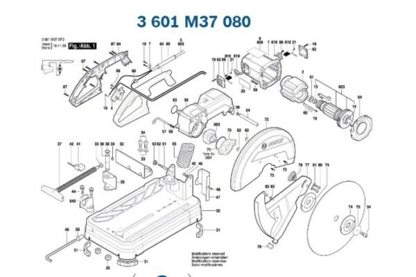 TERMURAH 1609B03639 BOSCH ARMATURE GCO 2000 / SPARE PART - Image 2