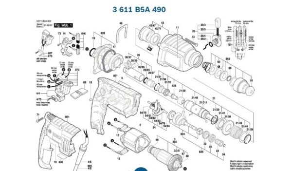 TERMURAH 1614010711 BOSCH ARMATURE GBH 220 - Image 3