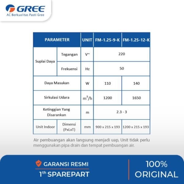 TERMURAH AC GREE AC ELEVATOR AC 1 .5 PK GDT35/NAA-E AC LIFT 1.5PK - Image 4