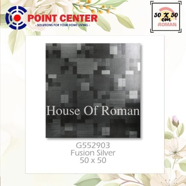 TERMURAH ROMAN KERAMIK 50 X 50 G552903 FUSION SILVER GOL C