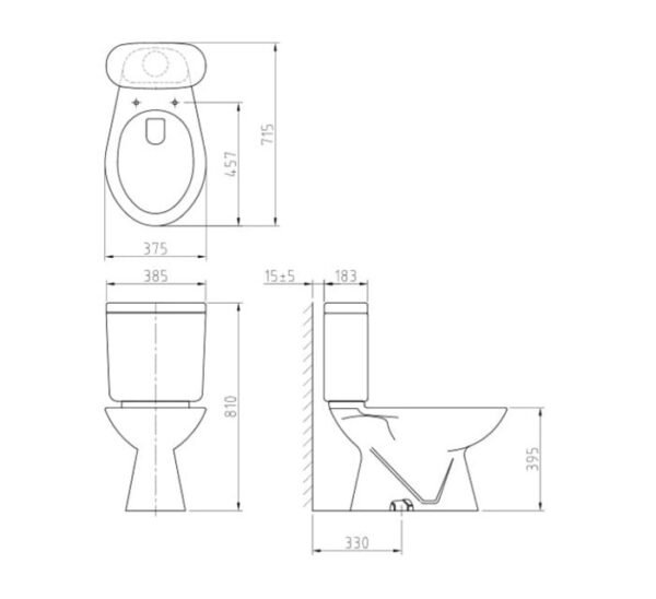 TERMURAH INA KLOSET DUDUK C22 CLOSET MONOBLOK TOILET KAMAR MANDI PUTIH - Image 2