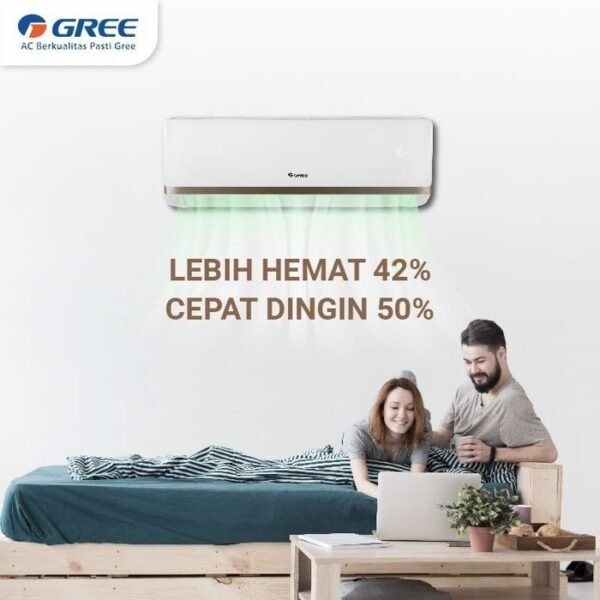 TERMURAH AC GREE COMBO SPLIT INVERTER (2 INDOOR 3/4PK+3/4PK 1 OUTDOOR) GWC-0707CS / GWC-0707CSS - Image 2