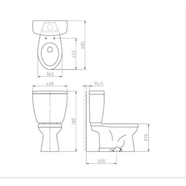 TERMURAH INA C20 MONOBLOCK KLOSET DUDUK MONOBLOK TOILET KAMAR MANDI - Image 2