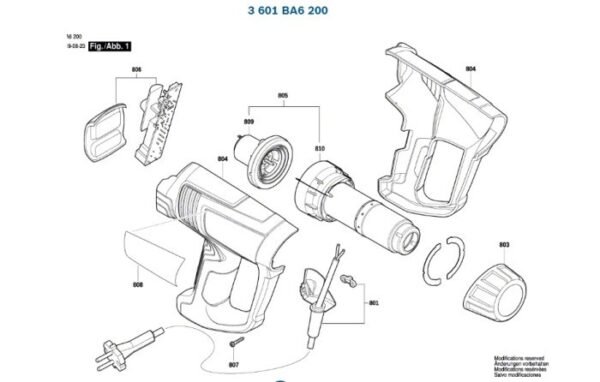 TERMURAH 1607000D0D BOSCH SWITCH GHG 20-63 / SPARE PART BOSCH ORIGINAL - Image 3