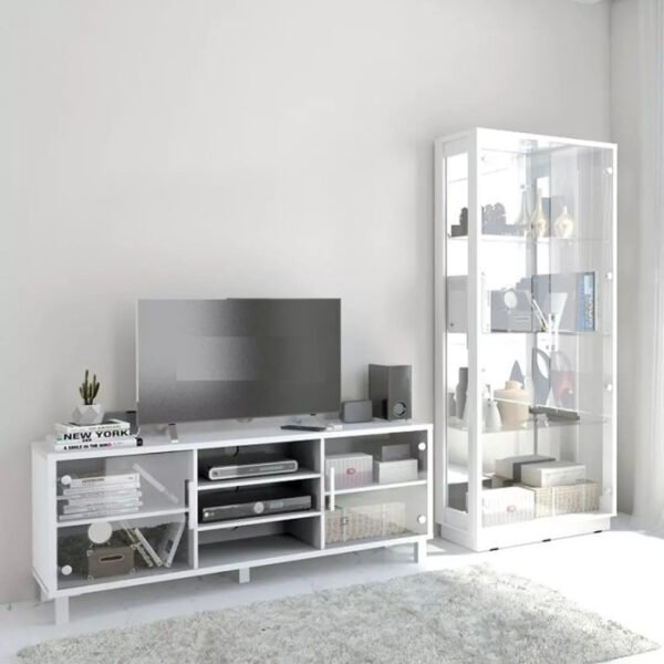 TERMURAH ACTIV FURNITURE AVANTI MADRID LH 80 LEMARI HIAS KACA MODERN - Image 5