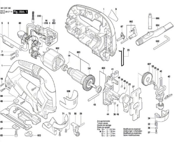 TERMURAH 2607200669 BOSCH SWITCH GST 90 BE / SPARE PART - Image 2