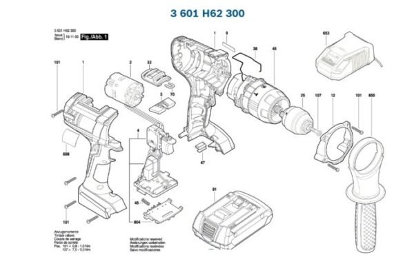 TERMURAH 1607022609 BOSCH SWITCH GSB 180, GSR 180 / SPARE PART - Image 3