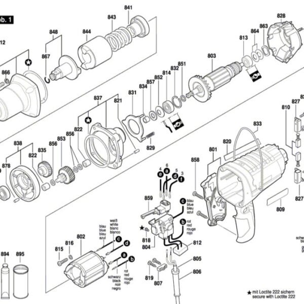 TERMURAH 2607200176 BOSCH SWITCH GDS 18 E / SPARE PART BOSCH ORIGINAL - Image 2