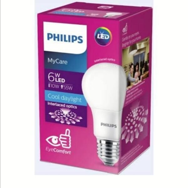 TERMURAH LAMPU PHILIPS LED BULB MYCARE 6W 6 WATT PUTIH COOL DAYLIGHT - Image 4