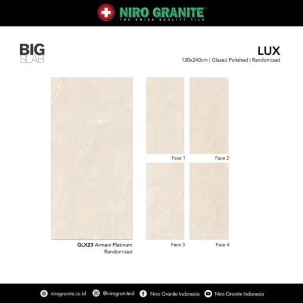 TERMURAH NIRO GRANIT 120 X 240 GLX23 BIG SLAB LUX GLAZED POLISHED - Image 3