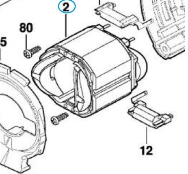 TERMURAH 1614220208 BOSCH FIELD STATOR GBH 2-28 DFV / SPARE PART