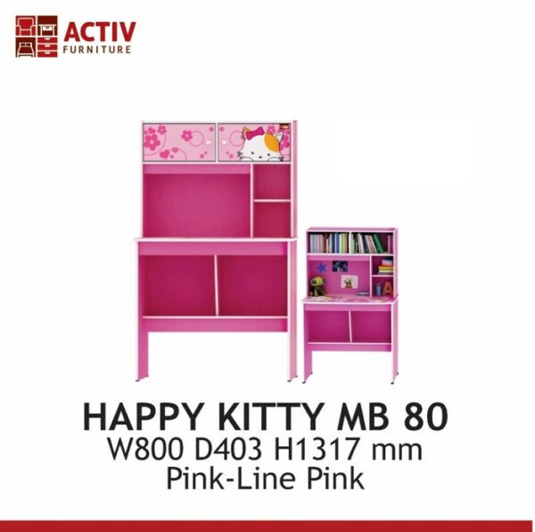 TERMURAH ACTIV FURNITURE HAPPY KITTY MB 80 X 132 CM MEJA BELAJAR ANAK