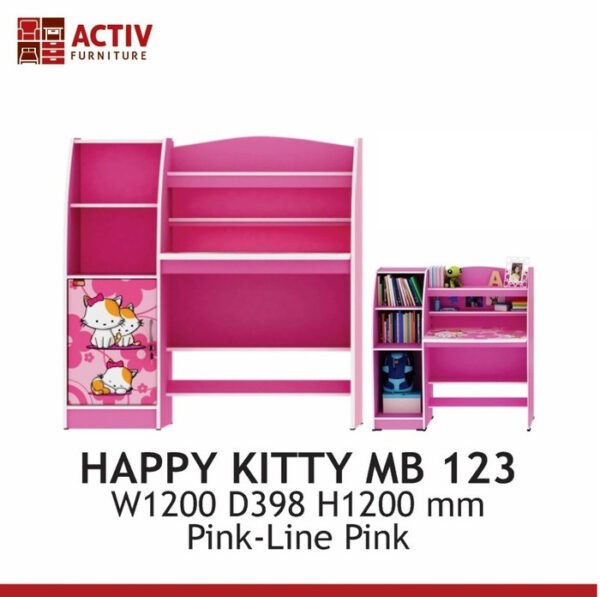 TERMURAH ACTIV FURNITURE HAPPY KITTY MB 123 X 120 CM MEJA BELAJAR ANAK