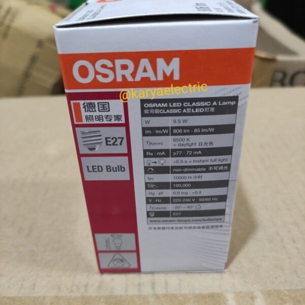 TERMURAH LAMPU LED BULB OSRAM 9,5WATT 9.5 WATT PUTIH - Image 2