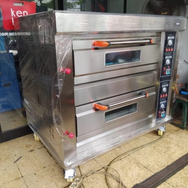 TERMURAH GAS DECK OVEN ROTI OSSEl 2 DECK 4 TRAYS GAS OVEN ROTI OS-40Q - Image 3