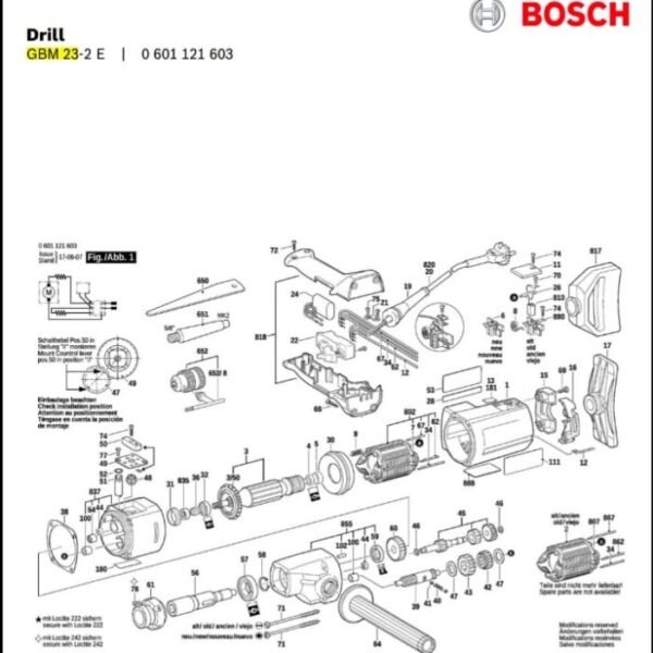 TERMURAH 1604010332 BOSCH ARMATURE ROTOR ANKER GBM 23-2 E / SPARE PART - Image 3