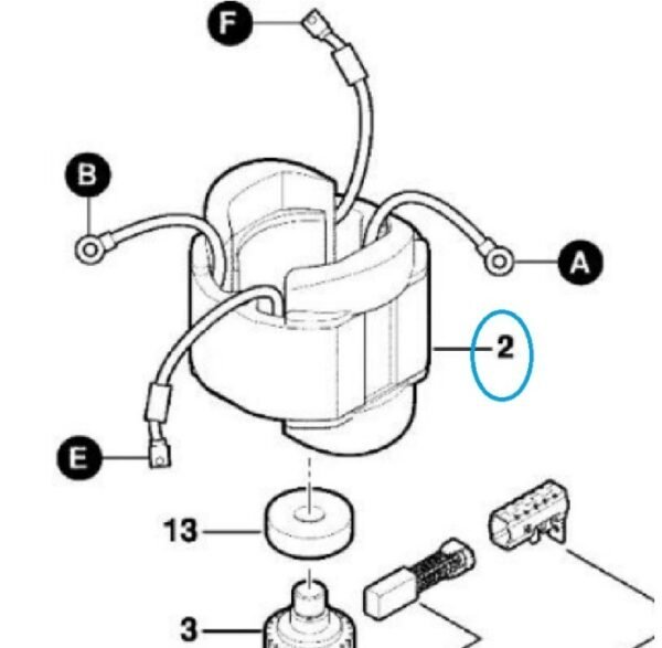 TERMURAH 1619PA7627 BOSCH FIELD STATOR GSS 2300 / SPARE PART