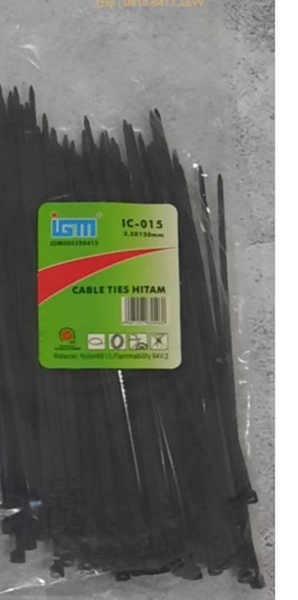 TERMURAH IGM IC 015 KABEL TIES / TIS / PENGIKAT HITAM 3,6X250MM - Image 2