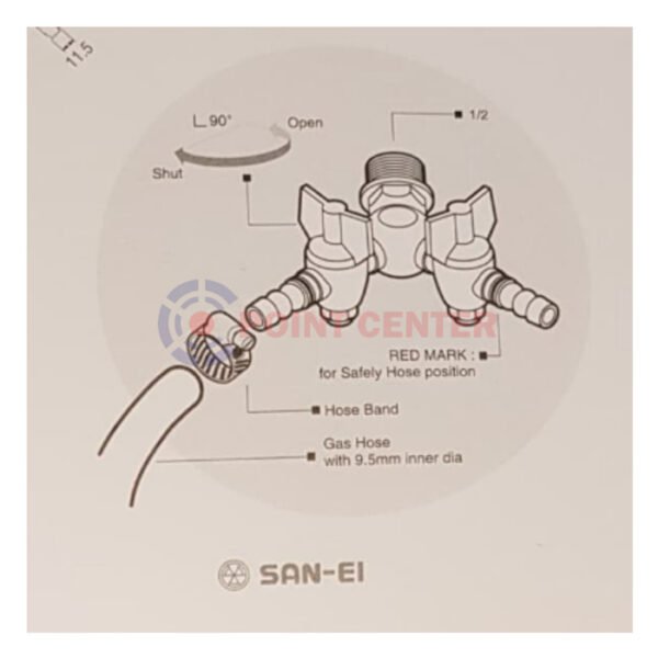 TERMURAH SAN EI G 51 SINGLE GAS COOK / SAMBUNGAN SELANG GAS KE PIPA - Image 3