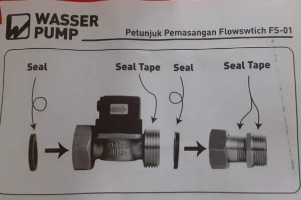 TERMURAH WASSER FLOW SWITCH OTOMATIS POMPA DORONG BOOSTER PB-218EA - Image 3