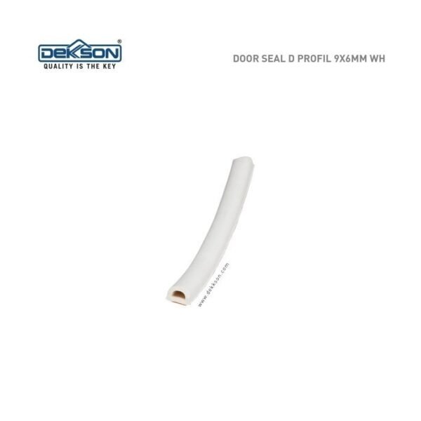 TERMURAH DEKKSON "D" PROFIL DSD 9X6MM(@25M) WH Door Seal Segel Pintu