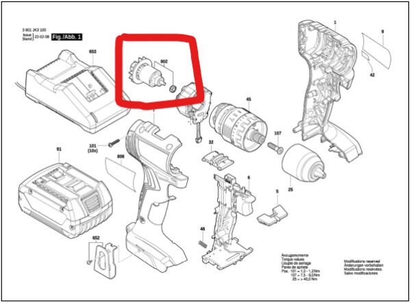 TERMURAH 1607000EC2 BOSCH ROTOR GSB 185-LI / GSR 185-LI