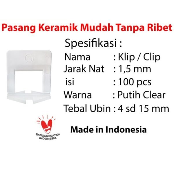 TERMURAH KLIP TILE LEVELING 1,0 MM / ALAT PERATA LANTAI HITAM - Image 2