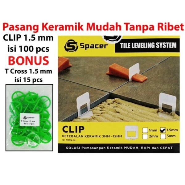 TERMURAH KLIP TILE LEVELING 1,0 MM / ALAT PERATA LANTAI HITAM - Image 4