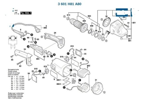 TERMURAH 160720035A BOSCH SWITCH GWS 15-125 CI/ SPARE PART BOSCH - Image 3